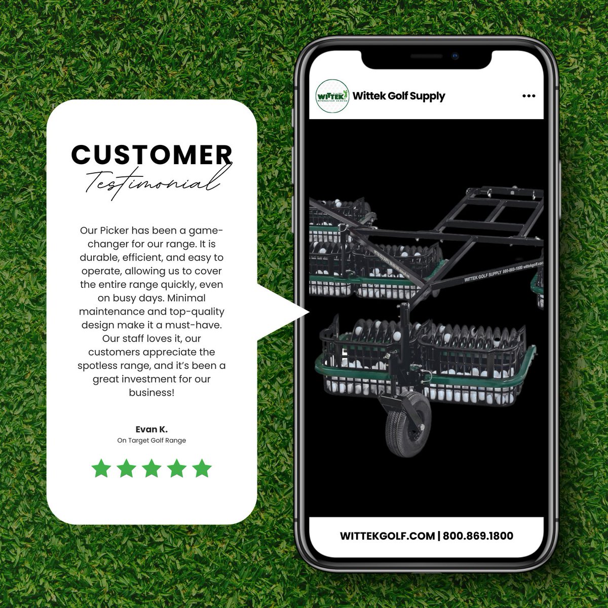 WittekGolf's tweet image. Effortless range cleanup starts here! 🏌️‍♂️ Wittek Golf Ball Pickers combine durability, efficiency, and ease of use to keep your range spotless—even on the busiest days. ⛳ #WittekGolf #BallPickers #RangeReady