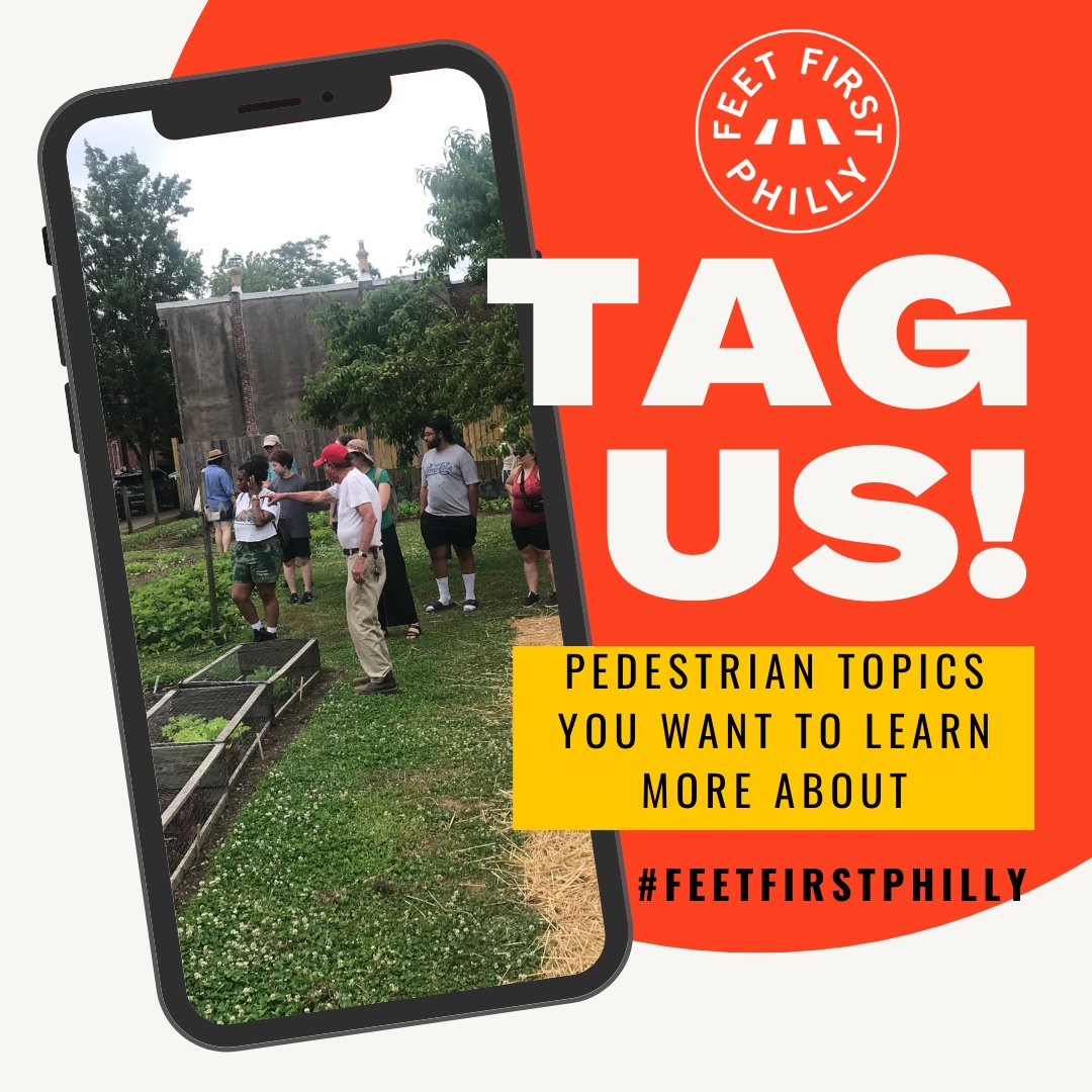What pedestrian-related topics do you want to learn more about this year? Tag us and let us know. #FeetFirstPhilly