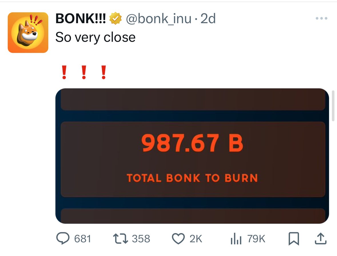 Mkmaly_'s tweet photo. 🚨🚨🚨🚨🚨🚨:

فريق عملة $Bonk لدية خطة حرق فعلياً جنونية انتظروا التحديثات لا استبعد 0.001$ https://t.co/WC4Dx5WHVT