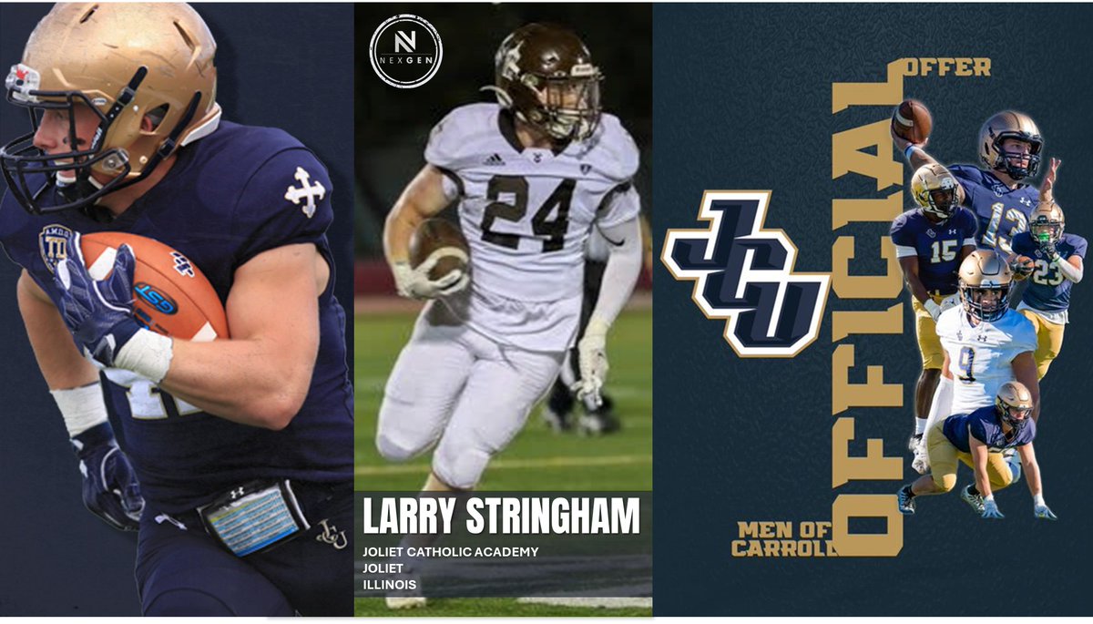 2025 FB Larry Stringham <a href="/lstringham4/">lstringham4</a> Joliet Catholic Academy <a href="/HilltoppersFB/">JCA Football</a> (Joliet-Illinois) has added a roster offer from OVC member John Carroll University <a href="/JCUFootball/">John Carroll Football</a>