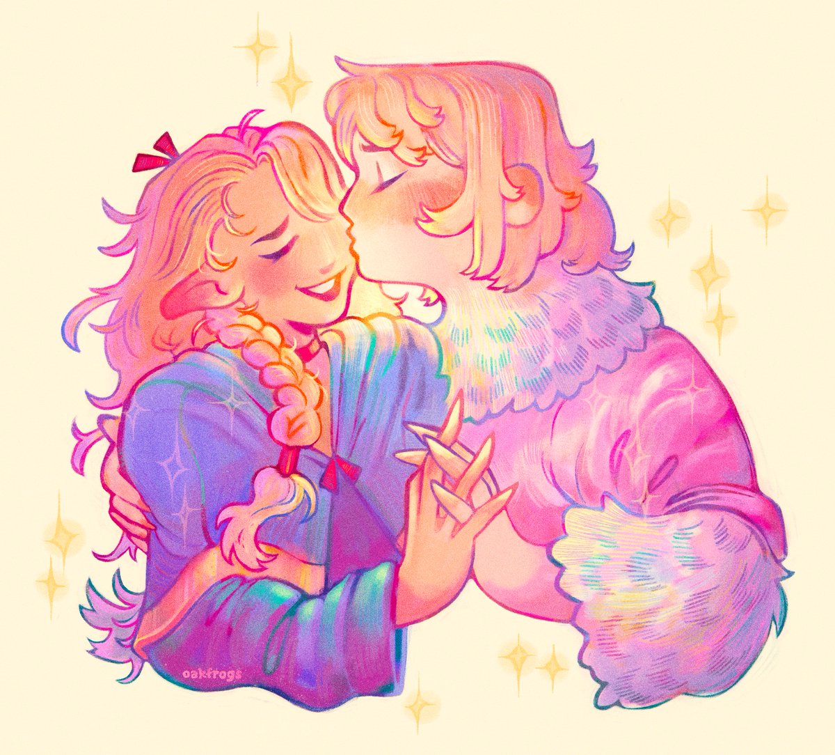 oakfrogs's tweet image. sharing mana ✨#dungeonmeshi #farcille