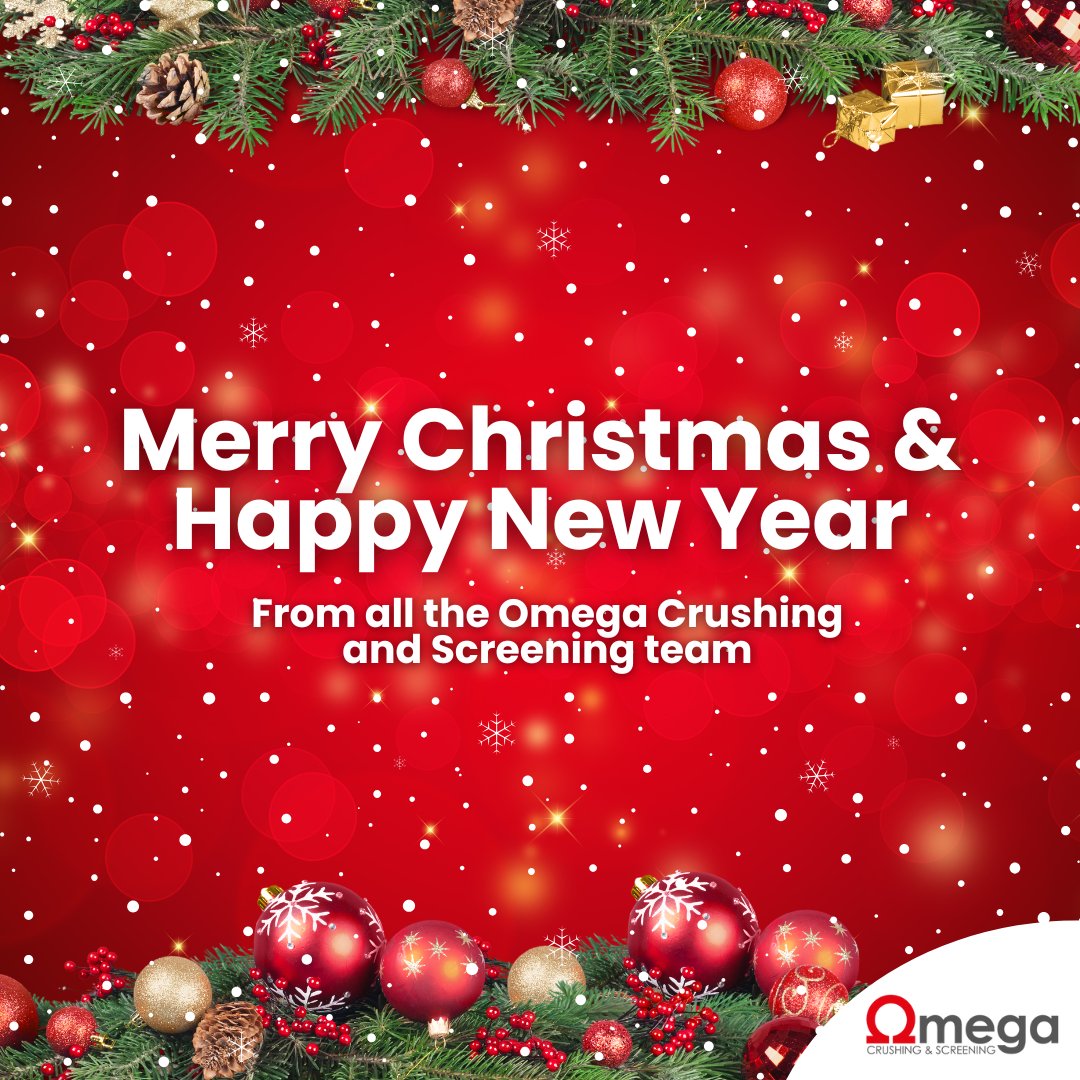 As we wrap up an incredible year, we’d like to extend our heartfelt thanks to all of our customers, partners, and team members for your continued support and trust in Omega Crushing &amp; Screening.

From all of us here, we wish you and your families a very Merry Christmas.