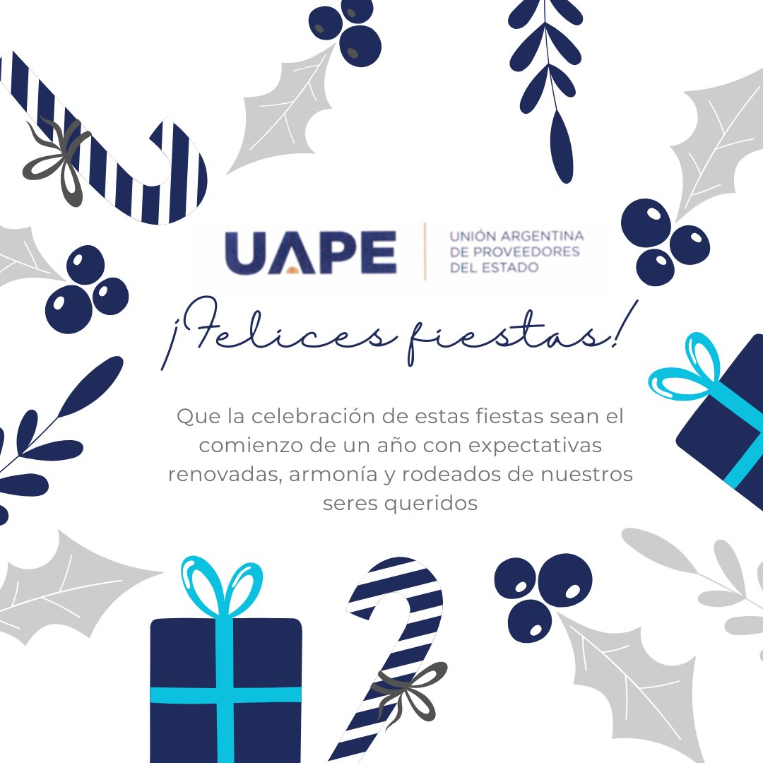 Desde UAPE les deseamos muy felices fiestas y un próspero 2025 🥂

Gracias por acompañarnos un año más, ¡seguimos creciendo juntos! 🤝🏼