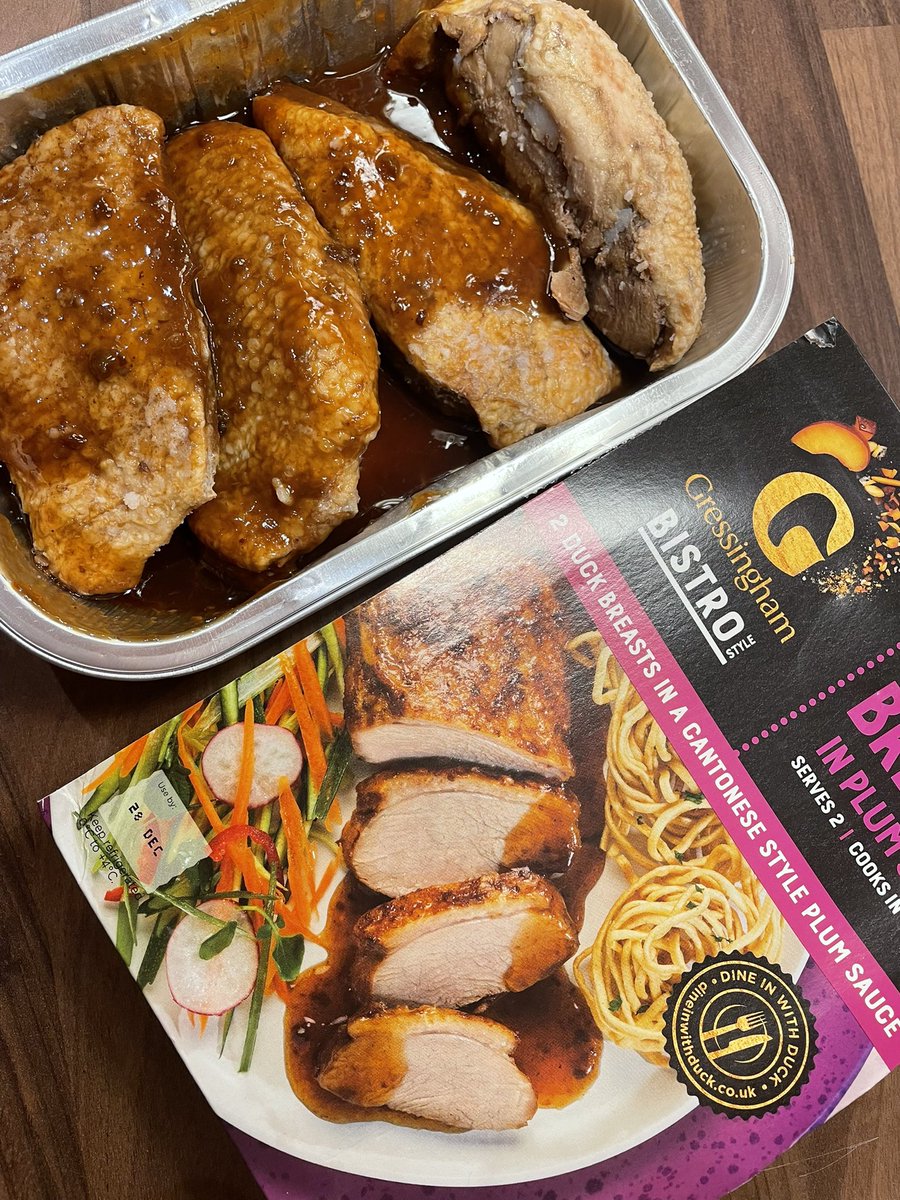 funusual's tweet image. I know this is quite boring but I have to tell someone. Every pack of 2 Duck breasts in our local Sainsbury’s has 4 in it and weighs roughly double what it should. Christmas bonus