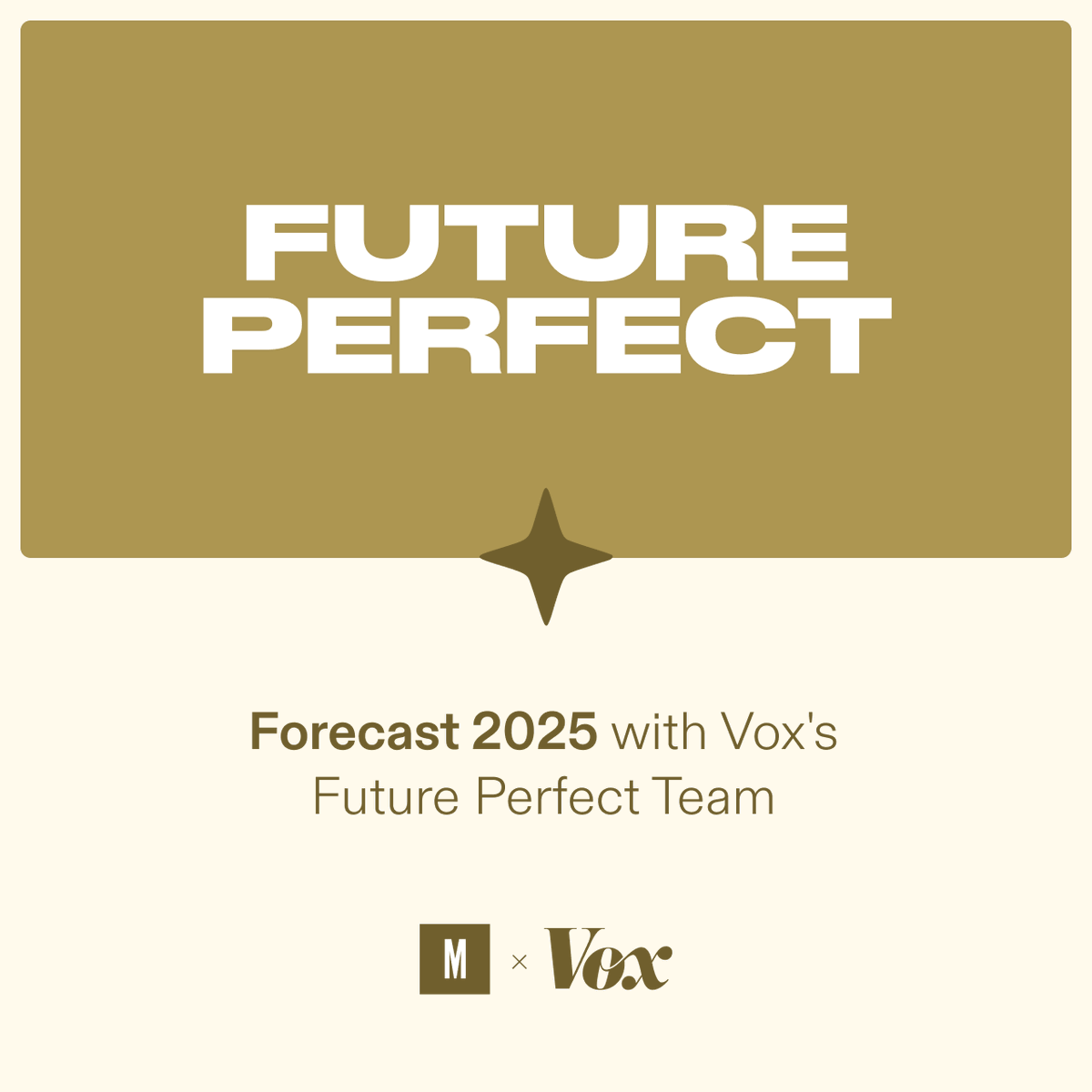 We think it's great that Future Perfect's <a href="/dylanmatt/">dylan matthews 🔸</a>, <a href="/mbolotnikova/">Marina Bolotnikova</a>, <a href="/dylanlscott/">Dylan Scott</a>, <a href="/OshanJarow/">Oshan Jarow</a>, <a href="/bryanrwalsh/">Bryan Walsh</a> &amp; <a href="/IzzieRamirez/">Izzie Ramirez</a> will share their 2025 forecasts. (And check back on how they did.)

So we collaborated with FP so you can forecast along with them:
metaculus.com/c/future-perfe…