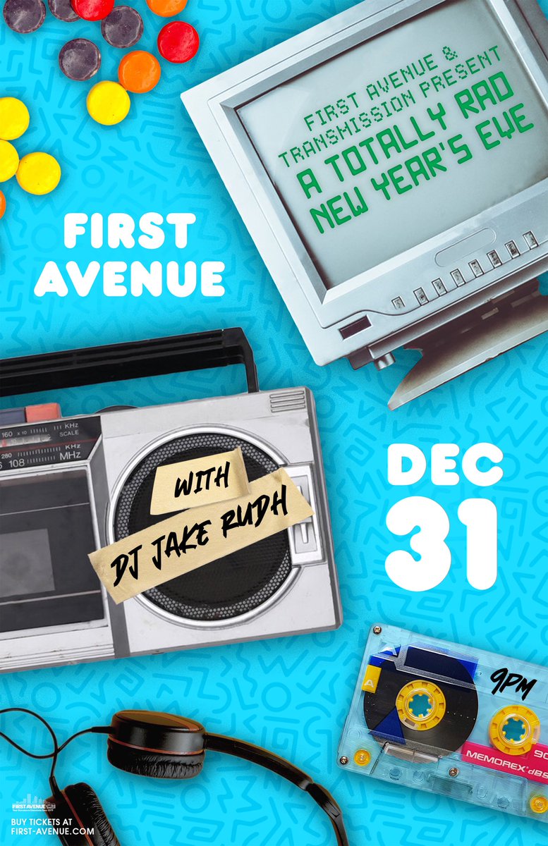 Jake (the 80s & 90s never ended in my world) Rudh (@jakerudh) on Twitter photo Last minute stocking stuffer idea - a pair of tickets to attend “A Totally Rad New Year’s Eve” next Tues at <a href="/FirstAvenue/">First Avenue</a> - get them in advance to guarantee your entry!
Pump up the Volume & Jam this NYE with the greatest ‘80s & ‘90s dance tracks recorded!
first-avenue.com/event/2024-12-… Last minute stocking stuffer idea - a pair of tickets to attend “A Totally Rad New Year’s Eve” next Tues at <a href="/FirstAvenue/">First Avenue</a> - get them in advance to guarantee your entry!
Pump up the Volume & Jam this NYE with the greatest ‘80s & ‘90s dance tracks recorded!
first-avenue.com/event/2024-12-…