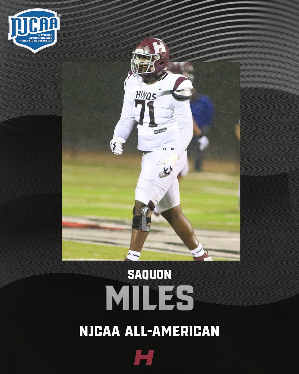 Congratulations to Saquon Miles on becoming a NJCAA All-American!

#GoHINDS