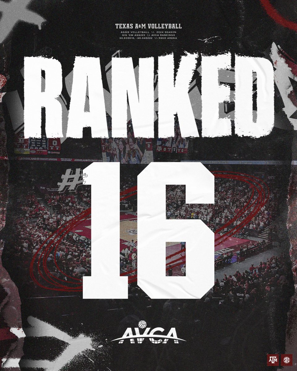 Finishing the year ranked #16 👍

#GigEm // #AggieVB