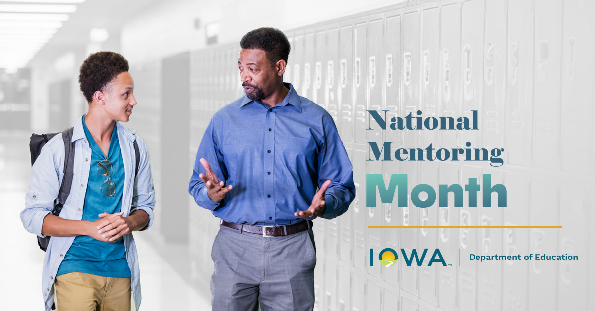 IADeptofEd's tweet image. Thank you to the mentors across Iowa who have made a profound impact on student lives. Your supportive relationships can impact a student’s attendance, attitude and engagement, academic achievements and other successes. #MentoringMonth