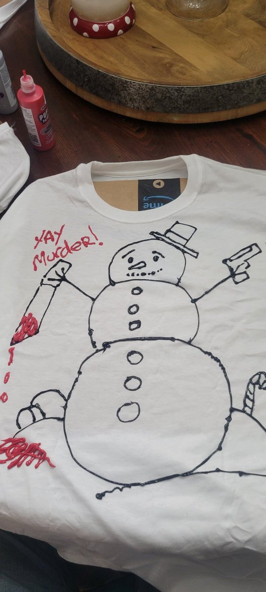 How I'm decorating my Xmas shirt this year. 