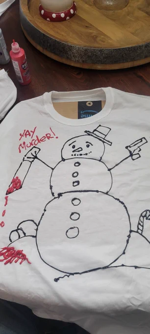 How I'm decorating my Xmas shirt this year. 
