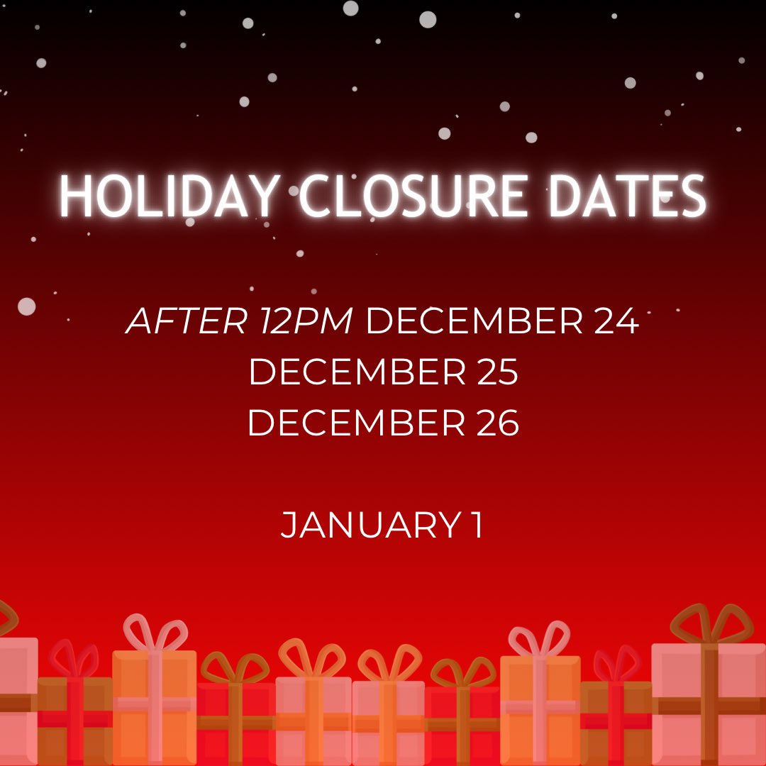 CCSEquiptSales's tweet image. We will be closed on the above dates as we celebrate the holidays. We are wishing you a Merry Christmas and a Happy New Year! ✨ 

#CCSEquipmentSales #YoungsvilleNC #AngierNC #AydenNC