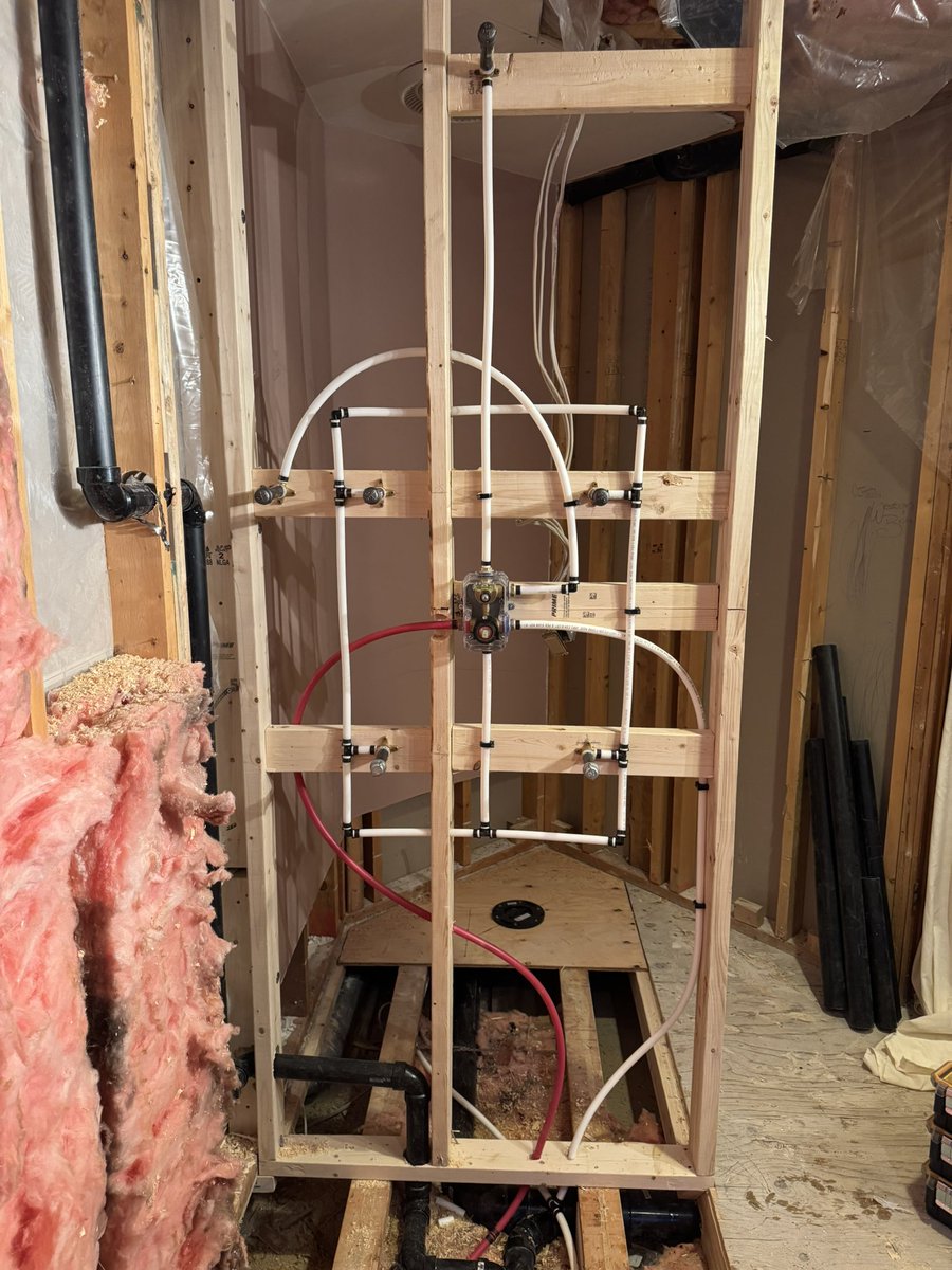 Installed a shower bodyspray system for a client.  #plumbing #plumber