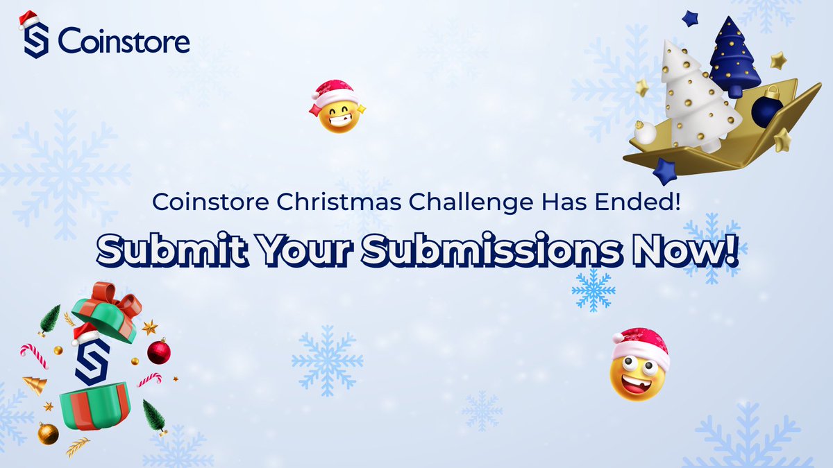 🎄Coinstore Christmas Challenge has ended!

For those who participated, please submit your submissions now! We are feeling generous today so we will be extending the submission for 2 more hours!

Note: Please participate in all 3 challenges to be eligible for the Nice-list!
