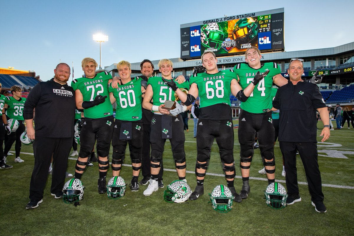 Coach Tibbs (@coachtibbitts) on Twitter photo So proud of these 5 men (and the 6 not pictured). Week in and week out they grew as individuals and as a unit. So proud to be their coach and so excited for the future! #OLinePride
<a href="/Luke_Wilson74/">Luke Wilson</a> <a href="/TrentWilsonFB/">Trent Wilson</a> <a href="/carey_clayton51/">Carey Clayton</a> <a href="/DomerackiNathan/">Nathan Domeracki</a> <a href="/TristanDare2027/">Tristan Dare</a> So proud of these 5 men (and the 6 not pictured). Week in and week out they grew as individuals and as a unit. So proud to be their coach and so excited for the future! #OLinePride
<a href="/Luke_Wilson74/">Luke Wilson</a> <a href="/TrentWilsonFB/">Trent Wilson</a> <a href="/carey_clayton51/">Carey Clayton</a> <a href="/DomerackiNathan/">Nathan Domeracki</a> <a href="/TristanDare2027/">Tristan Dare</a>