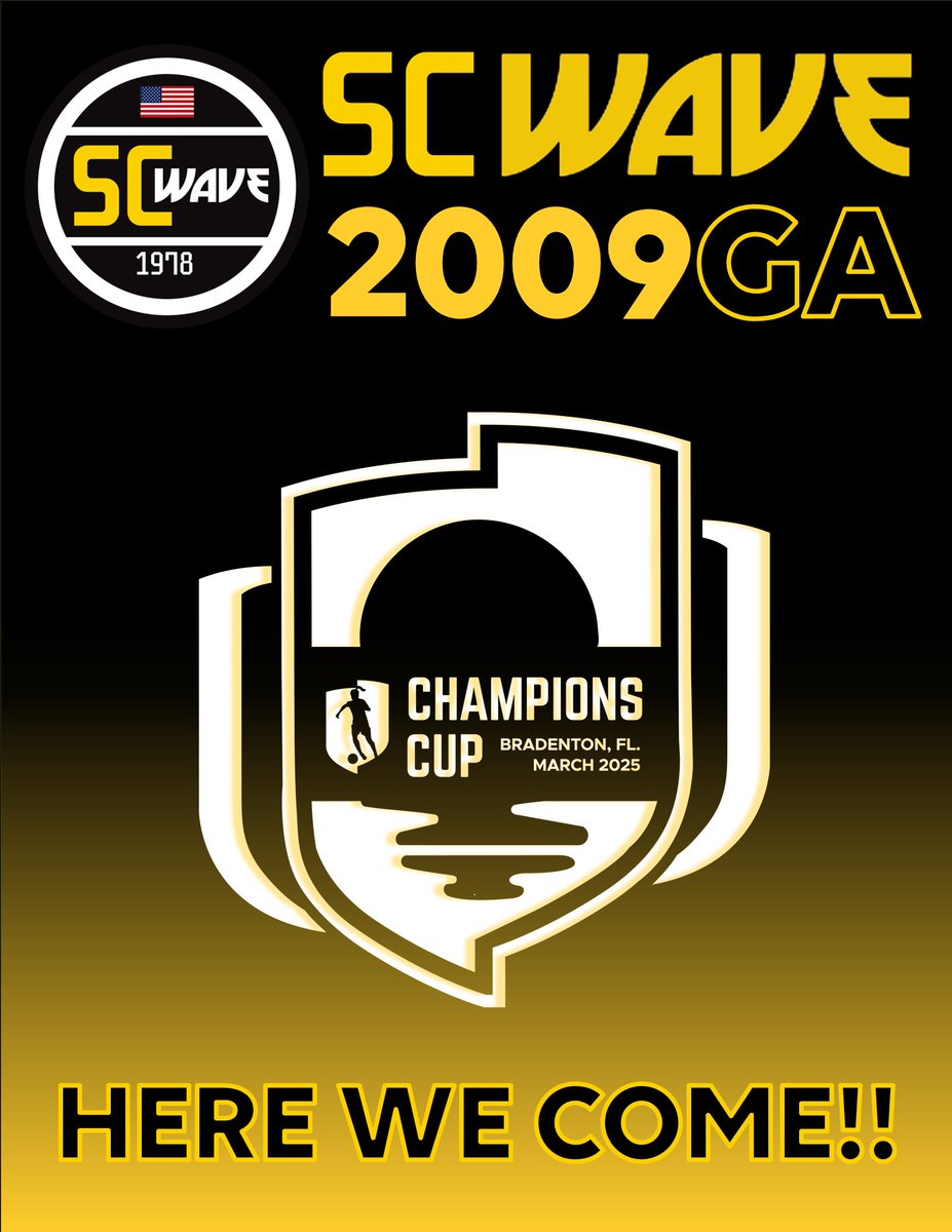 SC Wave 2009 Girls Academy (@2009wavega) on Twitter photo HUGE NEWS! We've qualified for the GA Champions Cup at IMG Academy! Watch our talented girls compete against the best GA teams in the nation.
<a href="/sikingerpa08/">Paul Sikinger</a> <a href="/Leite_Marcio77/">Marcio Leite</a> <a href="/GAcademyLeague/">Girls Academy</a> <a href="/ImYouthSoccer/">ECNL/GA/Recruiting/College Soccer</a> <a href="/ImCollegeSoccer/">College Soccer Truth ™</a> HUGE NEWS! We've qualified for the GA Champions Cup at IMG Academy! Watch our talented girls compete against the best GA teams in the nation.
<a href="/sikingerpa08/">Paul Sikinger</a> <a href="/Leite_Marcio77/">Marcio Leite</a> <a href="/GAcademyLeague/">Girls Academy</a> <a href="/ImYouthSoccer/">ECNL/GA/Recruiting/College Soccer</a> <a href="/ImCollegeSoccer/">College Soccer Truth ™</a>