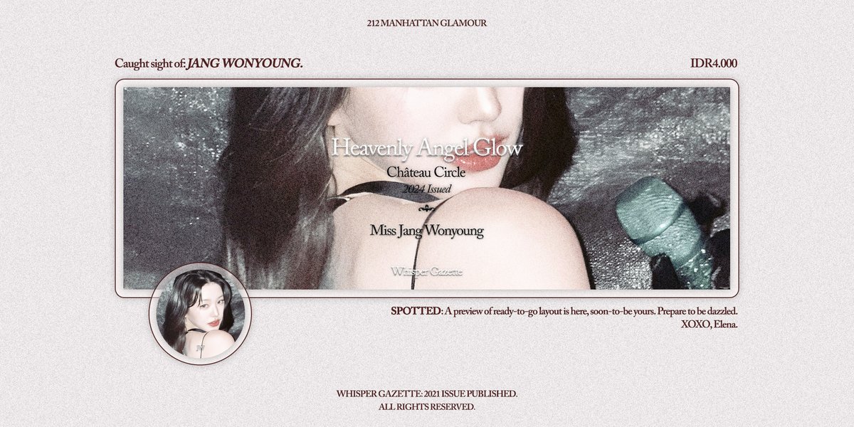 Lovely morning, darls! I have four ready-to-go layout of Decadence, priced at IDR4,000/each. Each purchase includes a free retext of each part. Knock my DM if you are interested, xo.  

#zonauang