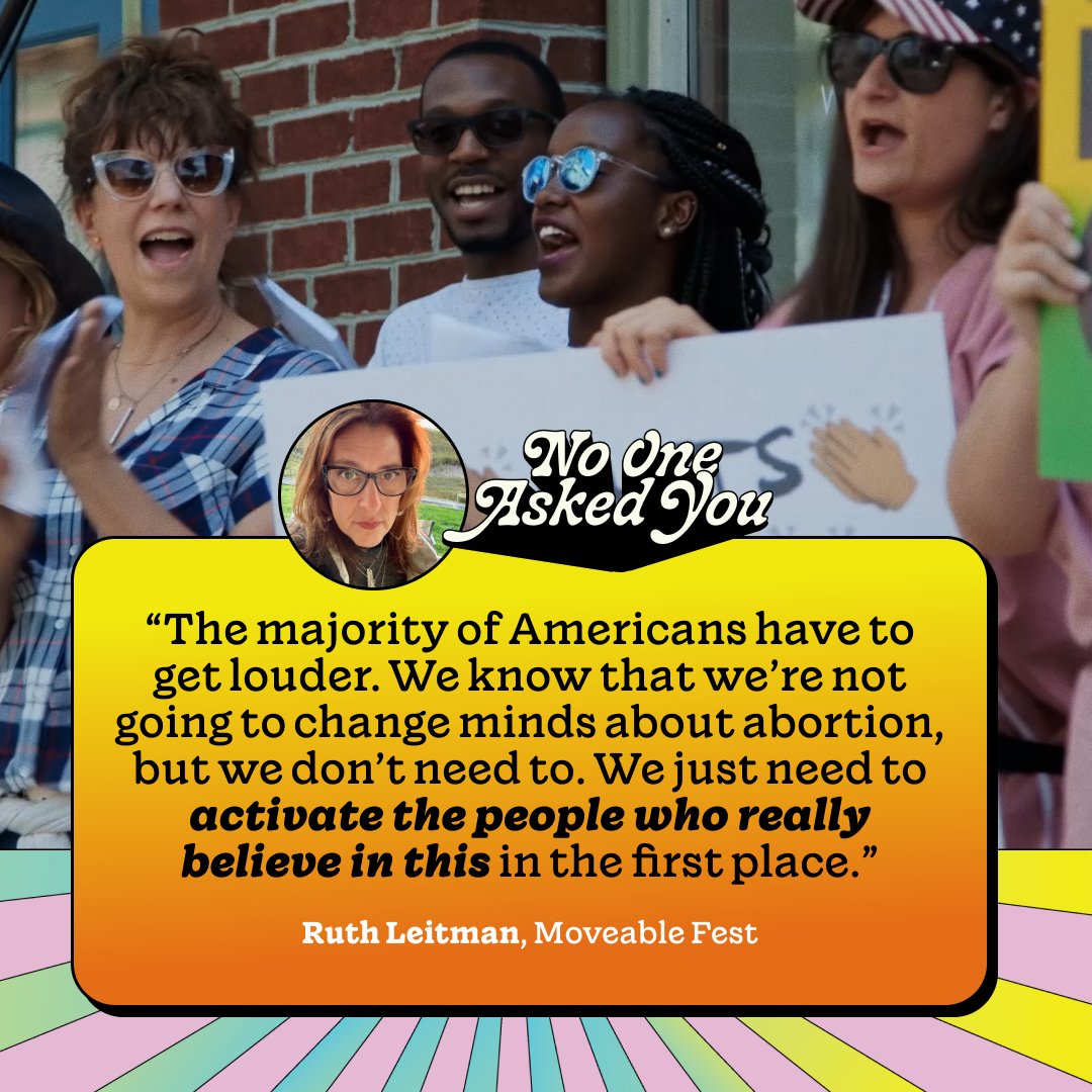 Looking for a New Year's Resolution? How about this one: GET LOUDER. 

Watch NO ONE ASKED YOU and take notes on how the activists in @AbortionFront embody the fighting spirit 24/7/365. Now on <a href="/joltfilm/">Jolt.film</a>!

on.jolt.film/3ZX2G5I