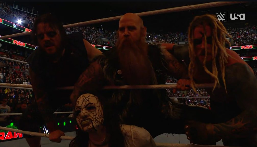 HouseofColors_'s tweet photo. Dexter Lumis would be surrounded by Final Testament until Lumis would call on his family the #WyattSicks for backup. The family would fend off their enemies. We’re far from over. #WWE #WWERaw #DexterLumis #KarrionKross #FinalTestament #prowrestling #BrayWyatt https://t.co/Ecnnn3Q0yo