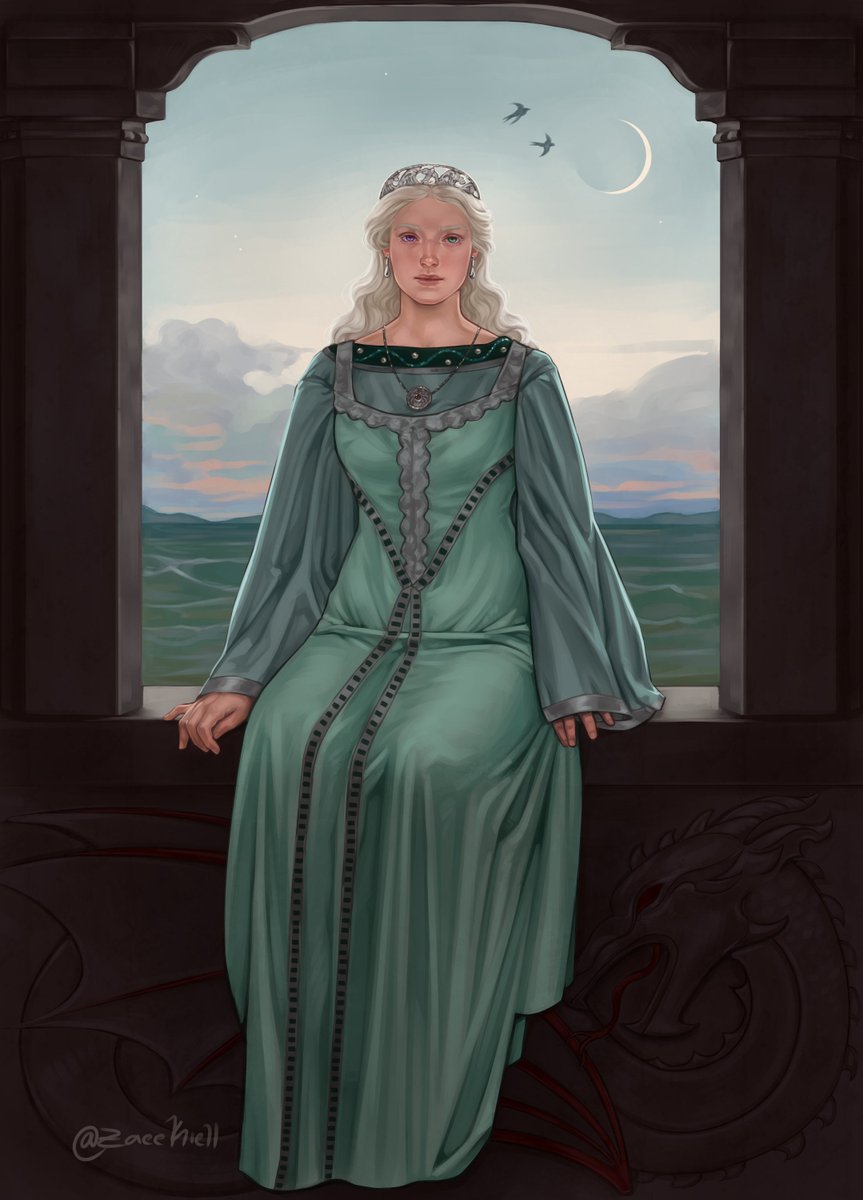 Zacckiell's tweet image. Commission of OC Viserra Velaryon.
#Commission #ASOIAF #HouseOfTheDragon