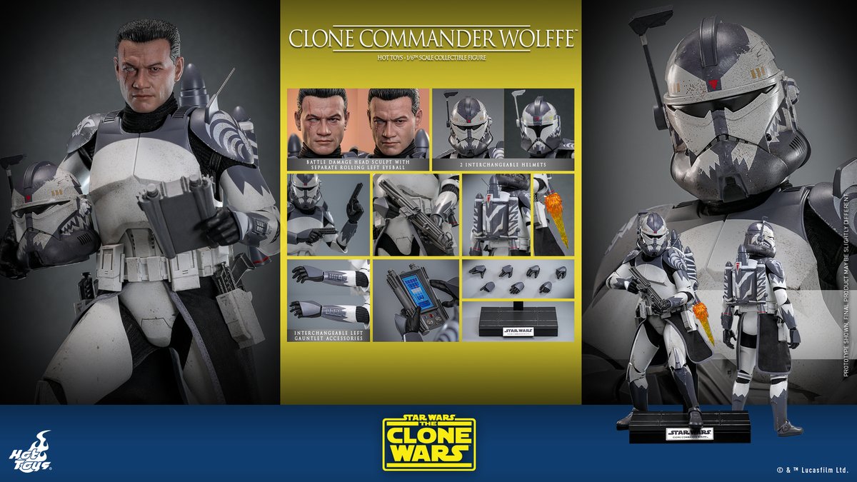 #HotToys Star Wars: The Clone Wars™ 1/6th scale Clone Commander #Wolffe is available for pre-order now!
ht.toys/HTTCWCCW