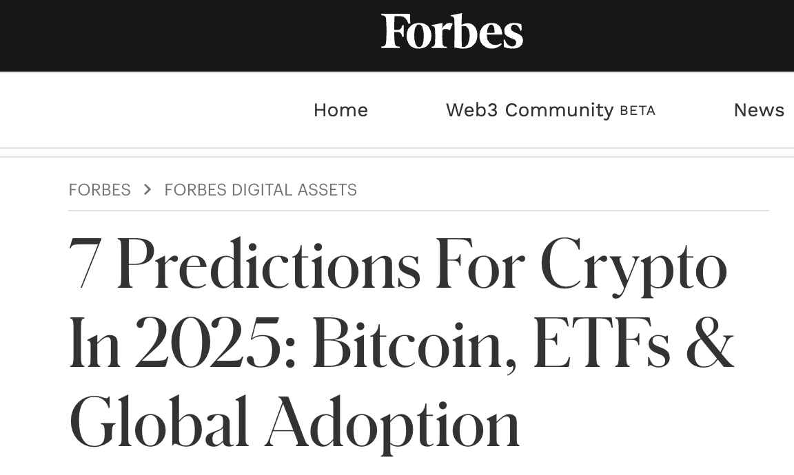 🔮 @Forbes Predicts 7 Major Crypto Trends for 2025 1⃣ Strategic Bitcoin  Reserves by Major Nations 2⃣ Stablecoins to Exceed $400 Billion 3⃣ Bitcoin  #DeFi Growth via Layer 2s 4⃣ Surge in
