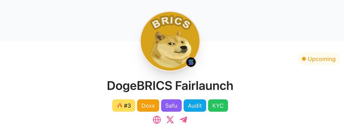 🤩👉We are proud to acknowledge the DogeBRICS team for obtaining the #Safu badge, a recognition earned through their collaboration with Pinksale’s trusted Safu developers.☑️

🥇In recognition of their commitment to transparency, they has been granted the #Pinksale #Doxx badge for