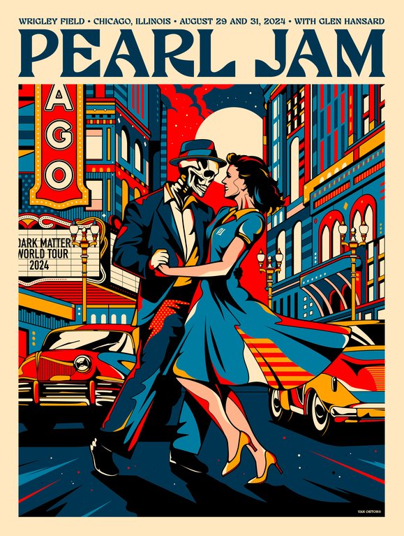 Pearl Jam - Tour Poster

I do believe this is an All-Time poster for me!

August 31, 2024
Wrigley Field
Chicago, IL

Artist:  Van Orton Design <a href="/vanortondesign/">Van Orton</a>