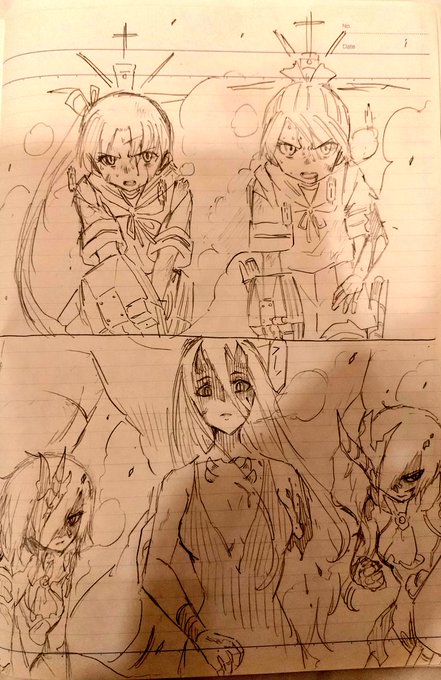 敷波ちゃんクリスマスだね!って思いながらゴリゴリバトルシーン描いてます… 