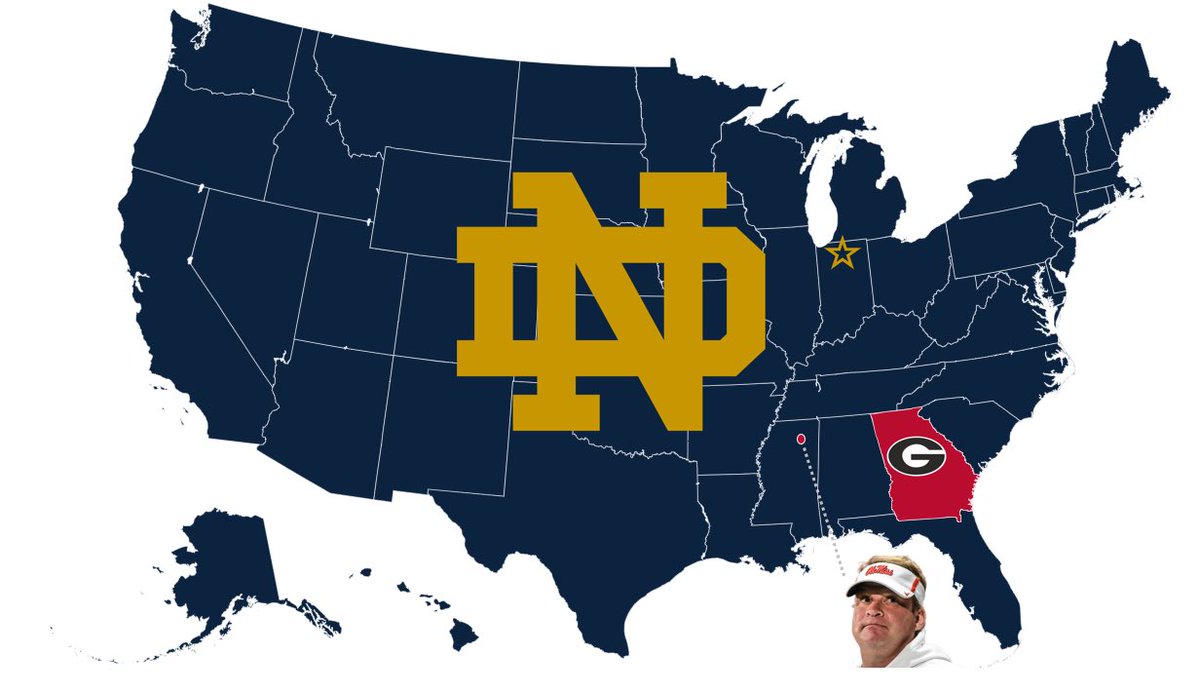 A map of who America is rooting for in the Sugar Bowl: