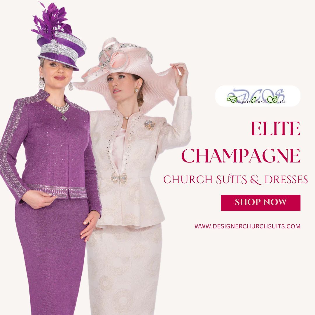 DesignerChurch's tweet image. Exude elegance with our Elite Champagne Collection! ✨
From luxurious dresses to sophisticated suits, paired perfectly with chic hats, it's time to make a statement. 
buff.ly/3BJA1Zx 
#ChampagneElegance #EliteStyle #LuxuryFashion