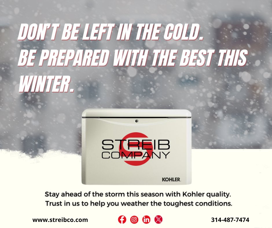 Don’t Get Left in the Cold This Winter! ❄️

Power outages are unpredictable, but your comfort and safety shouldn’t be. A <a href="/kohler/">KOHLER</a> generator installed by the Streib Tribe ensures reliable backup power when you need it most.  

☎️ 314-487-7474

#StreibTribe #KohlerGenerators