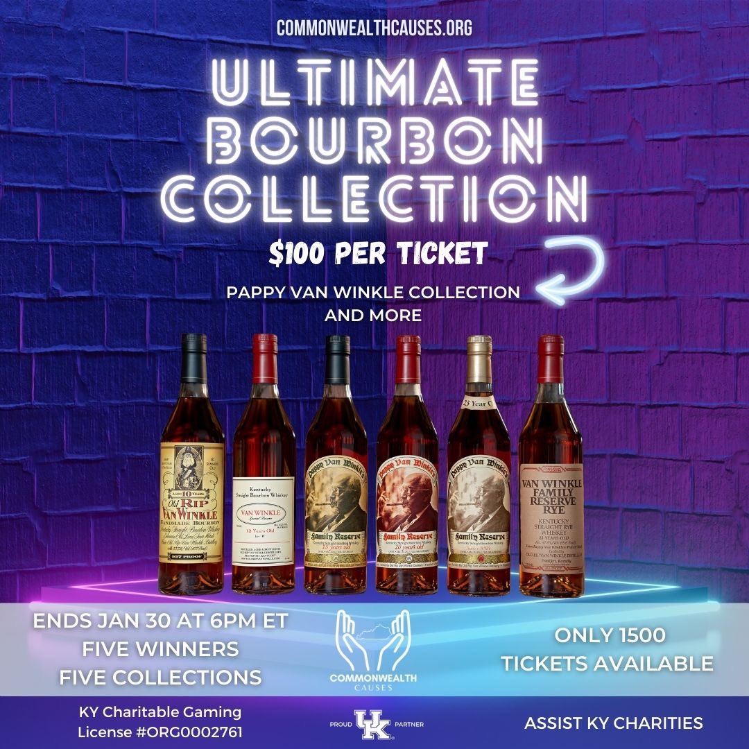🗣️ Our January Ultimate Bourbon Collection Raffle is live! 🥃 Prizes like Pappy Van Winkle, Weller, Blanton’s, and more! 5 exclusive bourbon packages are up for grabs! Only 1500 tickets available. 

Visit the link below to buy yours now! And a big congratulations to the winners