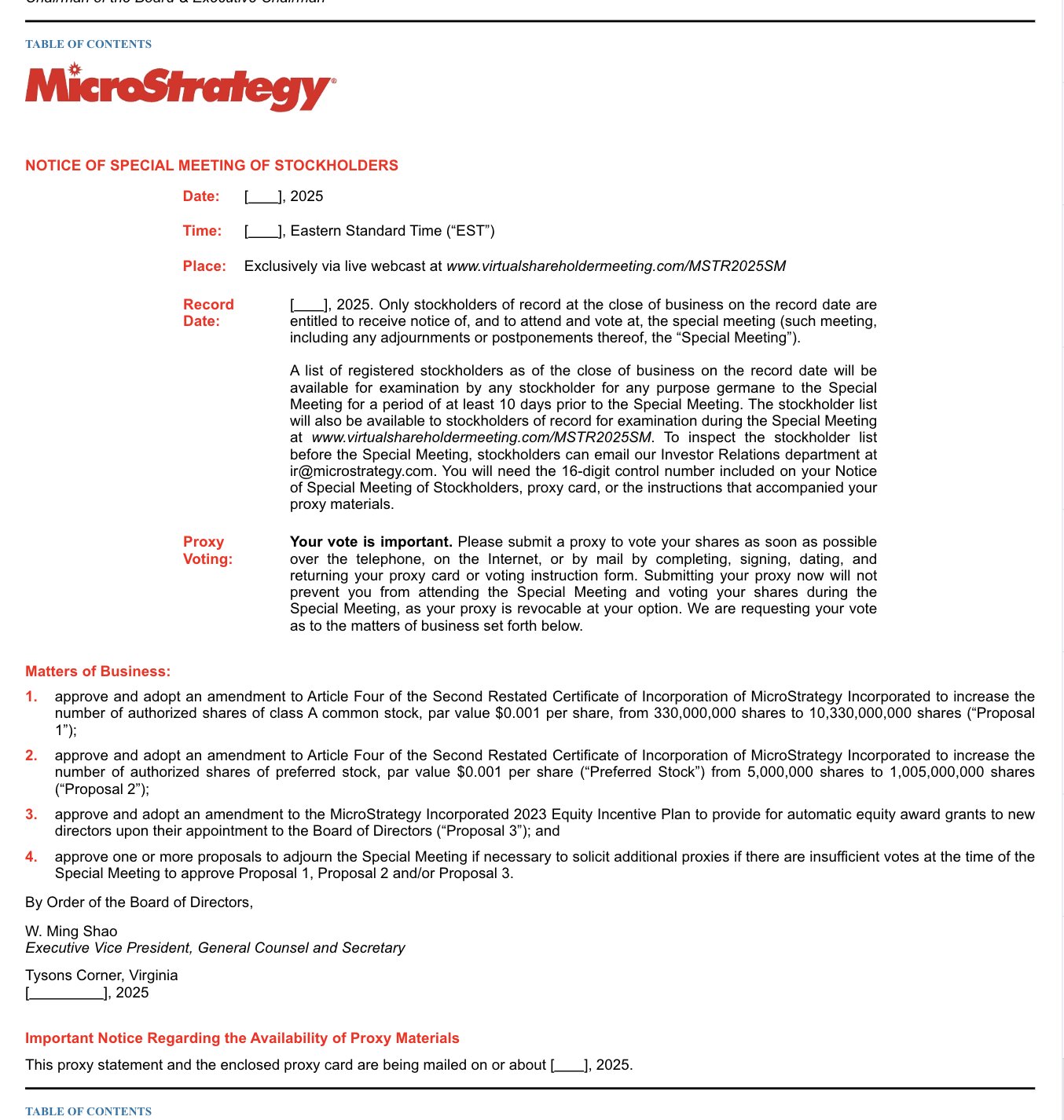 Propunerile MicroStrategy