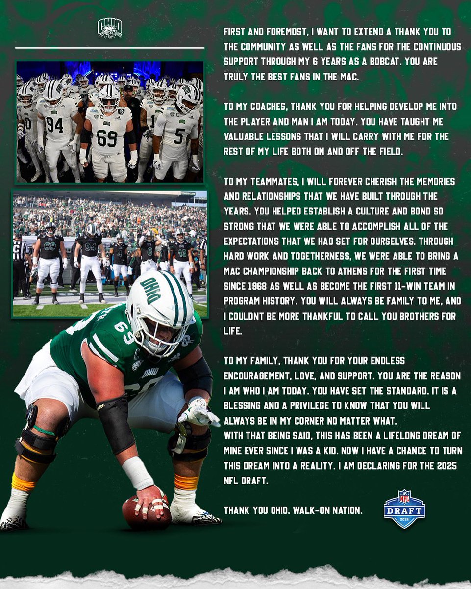 Thank yOU Ohio💚🧱 Walk-On Nation.