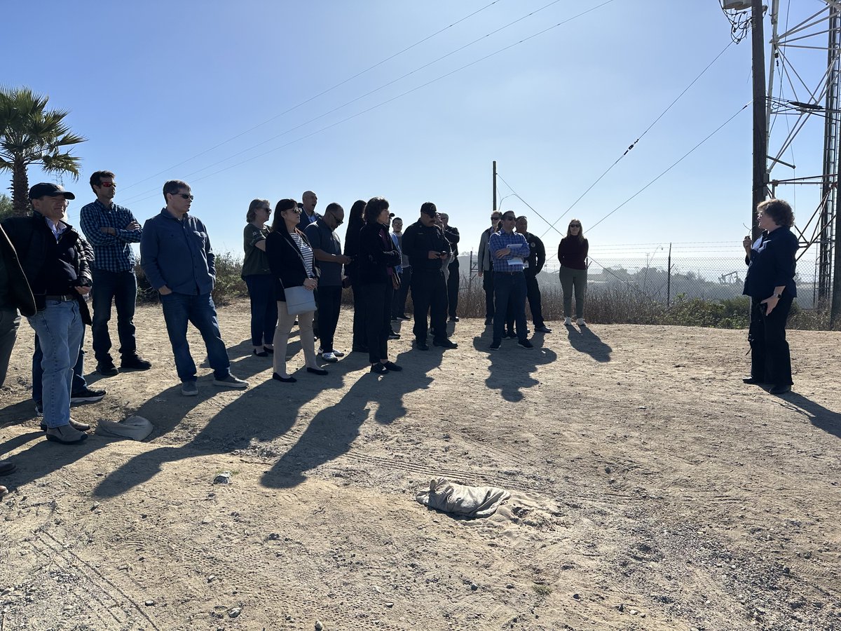 Representatives from our member cities took a tour with Dr. Lucy Jones of the <a href="/DLJCSS/">Dr Lucy Jones Center</a> of the Newport-Inglewood earthquake fault from its northern-most exposure in Baldwin Hills through the South Bay. She explained how fault movement will affect infrastructure. 🫨🏢