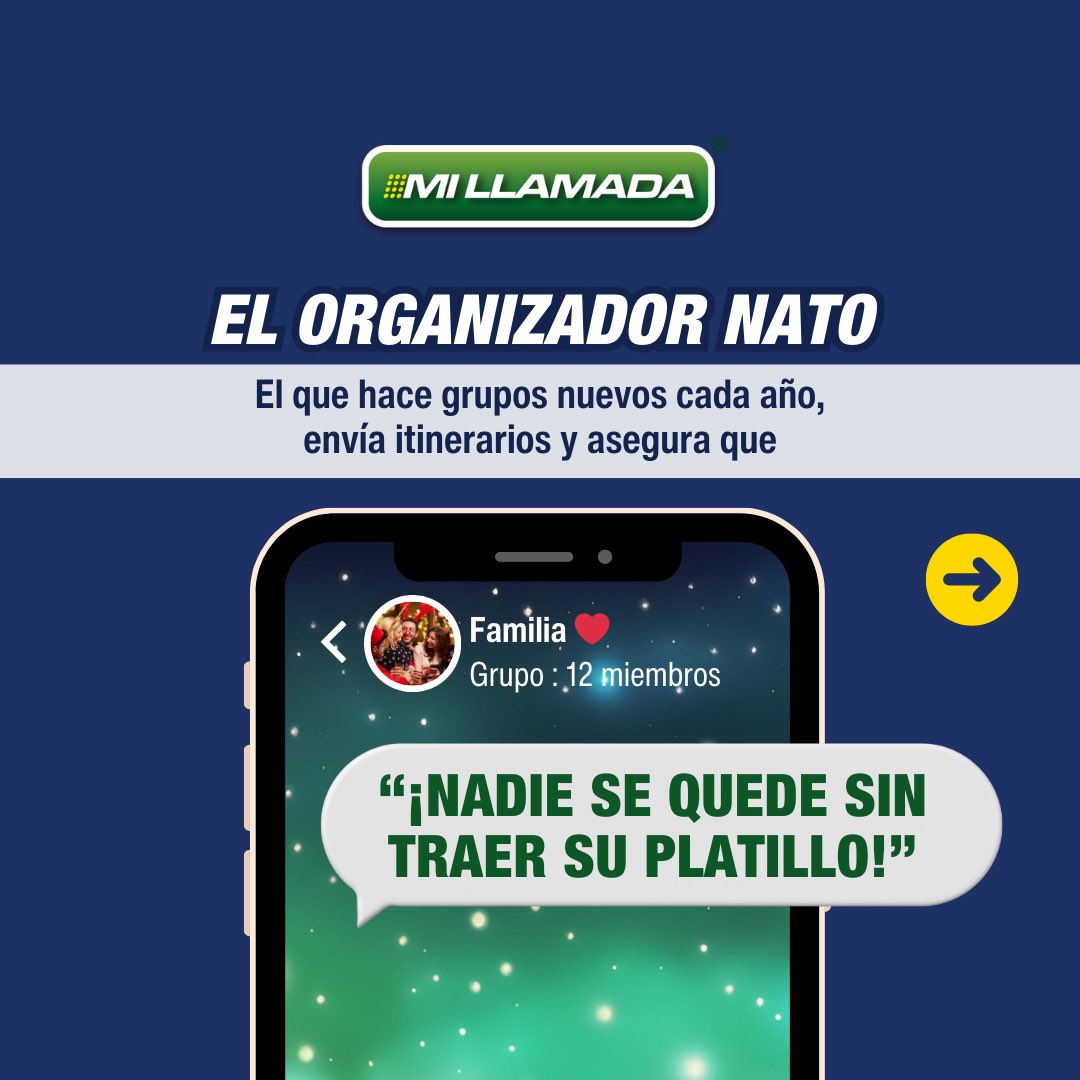 MiLlamada's tweet image. 🎄 En Navidad, el chat familiar es como un árbol lleno de luces: cada mensaje brilla con la personalidad de alguien especial.

Descubre qué tipo de personaje eres o identifica a tu tía, tu primo o ¡hasta a ti mismo! en el siguiente post 😂✨
#MiLlamada #NavidadConectada