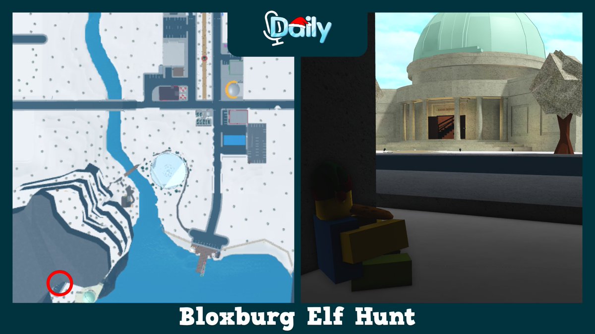 Bloxburg Elf Hunt Day 16🍪

Today's elf can be found next to the tunnel at the Observatory. Feeding it a regular cookie will grant you with a trophy and Blockbux.