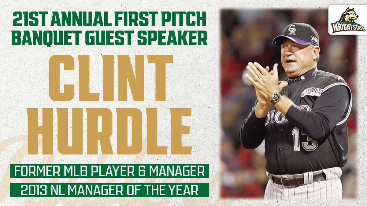 Longtime MLB player and coach Clint Hurdle is set to speak at our 21st annual First Pitch Banquet on Friday, January 31 at the Nutter Center.

Save your spot today! bit.ly/2025FirstPitch

#Raidergang | #BuildtheMonster