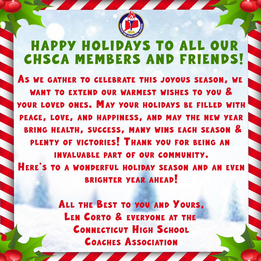 CHSCA (@cthsca) on Twitter photo Happy Holidays to all our CHSCA Members & Friends! Happy Holidays to all our CHSCA Members & Friends!