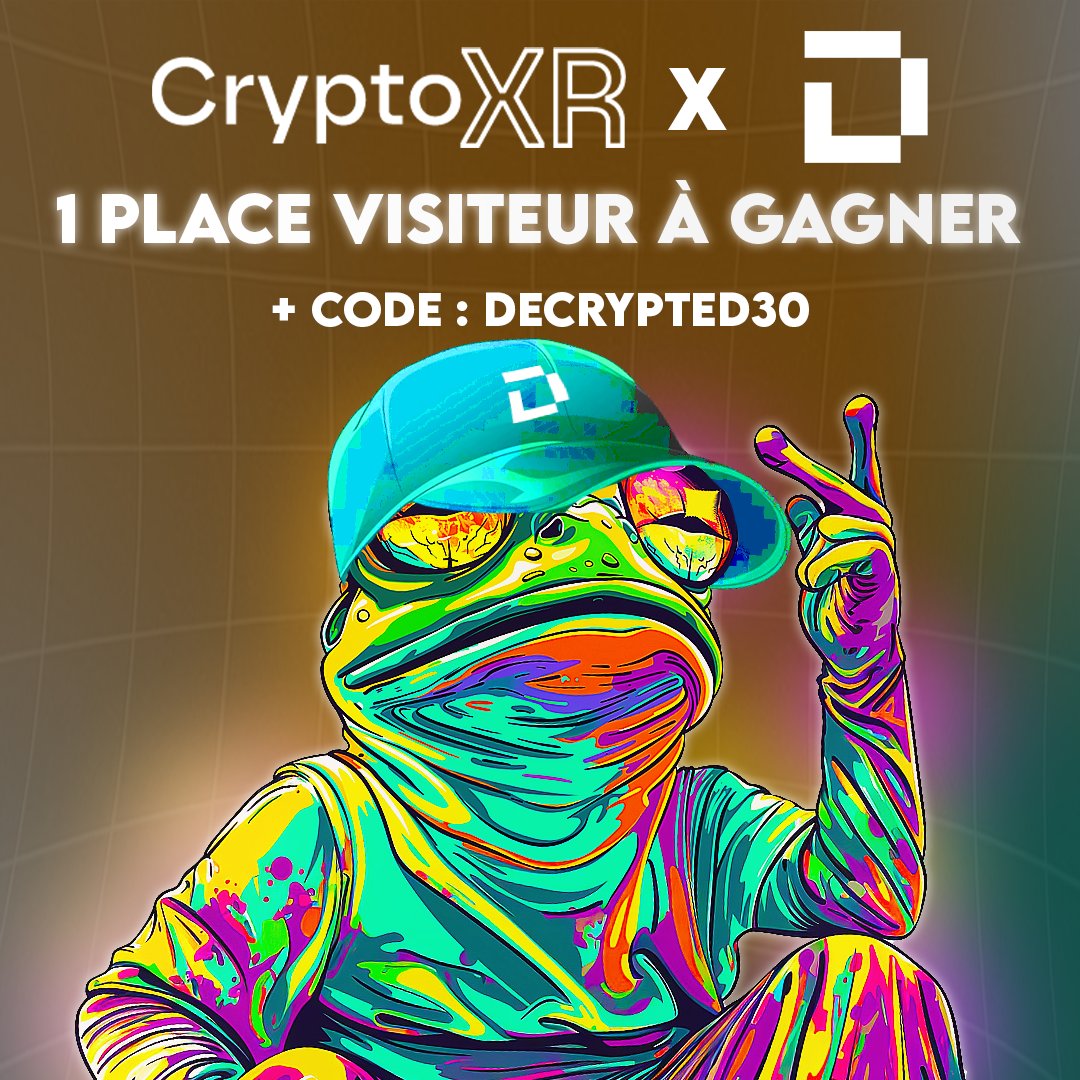 Decrypted_fr's tweet photo. Pour Noël, Decrypted s'envole vers Auxerre pour CryptoXR 2025 !

L'équipe y sera tout le week-end et on espère vous y voir 👀

Et pour ça, grâce à la légende @Max_Metis, on a deux cadeaux pour vous.

Une place visiteur à gagner 🎁 (TAS après Noël)
- RT ce post
- Etre abonné au GOAT @Max_Metis qui organise cet event et à @Decrypted_fr 

Et pour les autres qui n'auront pas gagné, on a un code promo de -30% pour prendre votre place Visiteur, ce qui la fait passer à seulement 21 euros.

Si vous voulez assister à ce super event : go directement sur https://t.co/8Rk8qTV0nx📷
