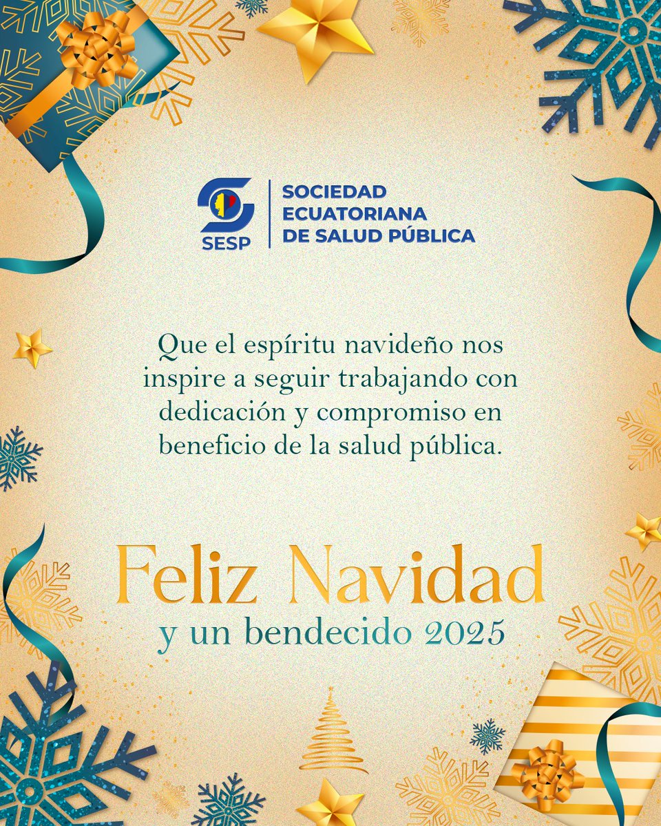 Que el espíritu navideño nos inspire a seguir trabajando con dedicación y compromiso en beneficio de la salud pública.

Feliz Navidad y bendecido 2025