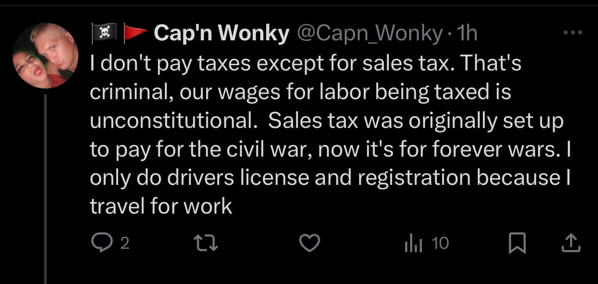 Zynyattaa's tweet image. not this neo-nazi avoiding taxes while collecting free VA healthcare at the expense of American taxpayers.
i swear the cognitive dissonance and hypocrisy of these people knows no bounds.