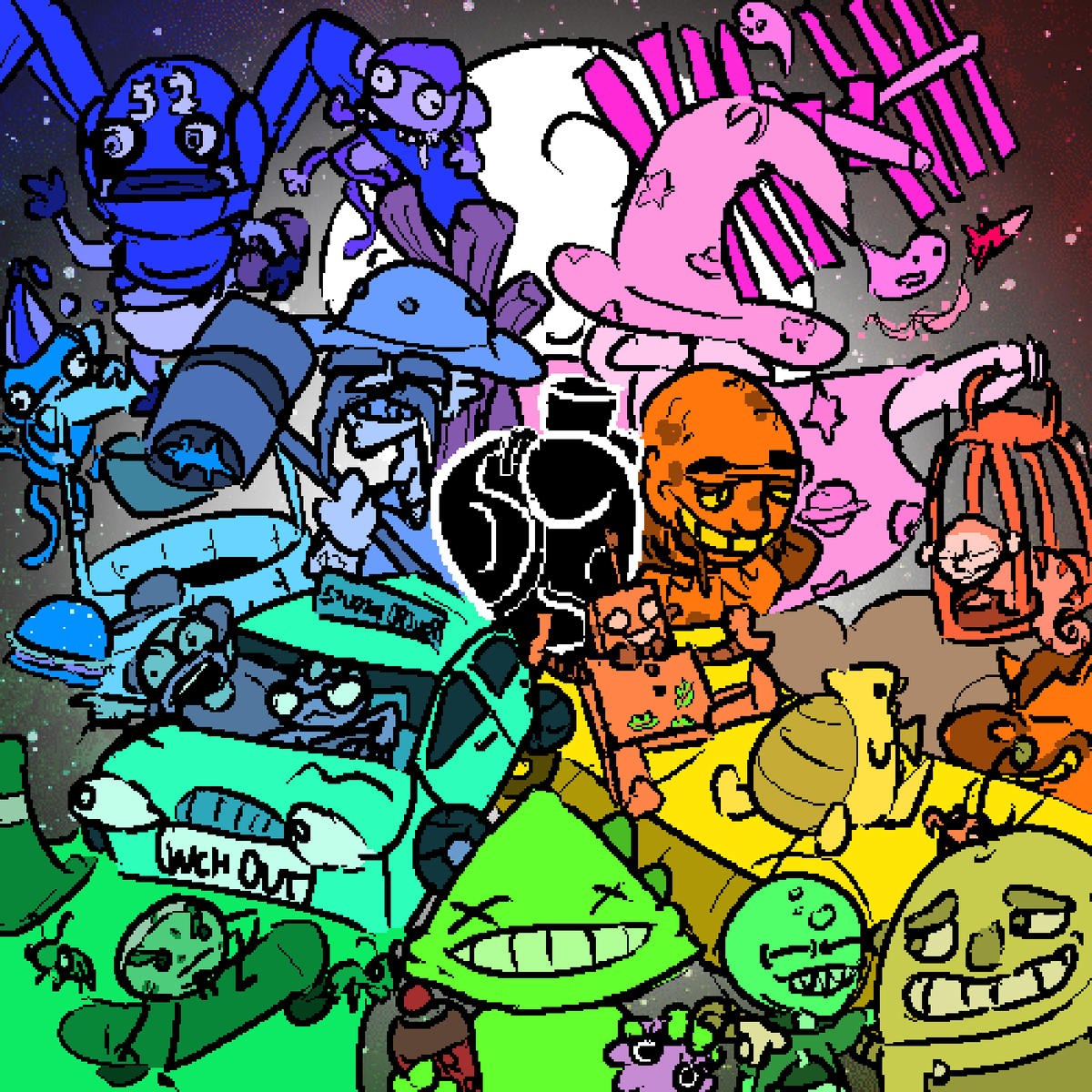 splattie_'s tweet photo. My new album Splattie Loves You! is out today! Over a year in the making, 70 tracks of over 2.5 HOURS of electronic music and nonsense!

Huge thanks to those who take some time to give a listen, purchase, stream, or share with friends! Stay safe these holidays!

Link in thread🧵: https://t.co/2j6tIJo6BP