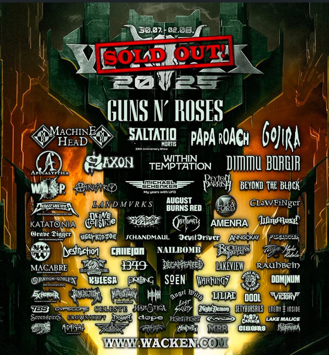 This summer <a href="/DopeTheBand/">DOPE</a> will be playing many festivals in Europe. This is one of them. 

SO STOKED to play <a href="/Wacken/">Wacken Open Air</a> in Germany. 

#wackenopenair #dopetheband