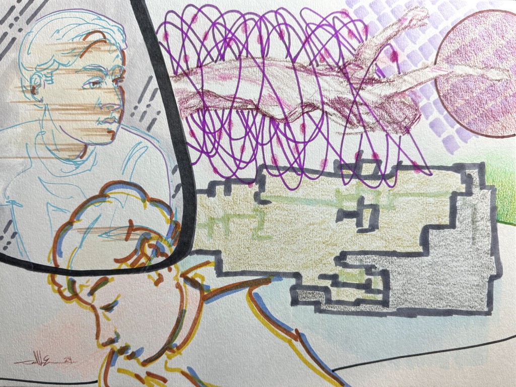 Are subatomic particles analog or digital? #drawing #fineart #art #figurativeart