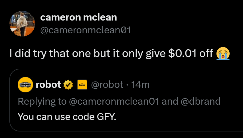 dbrand's tweet photo. still better than using @honey https://t.co/6xqZFeqkKj