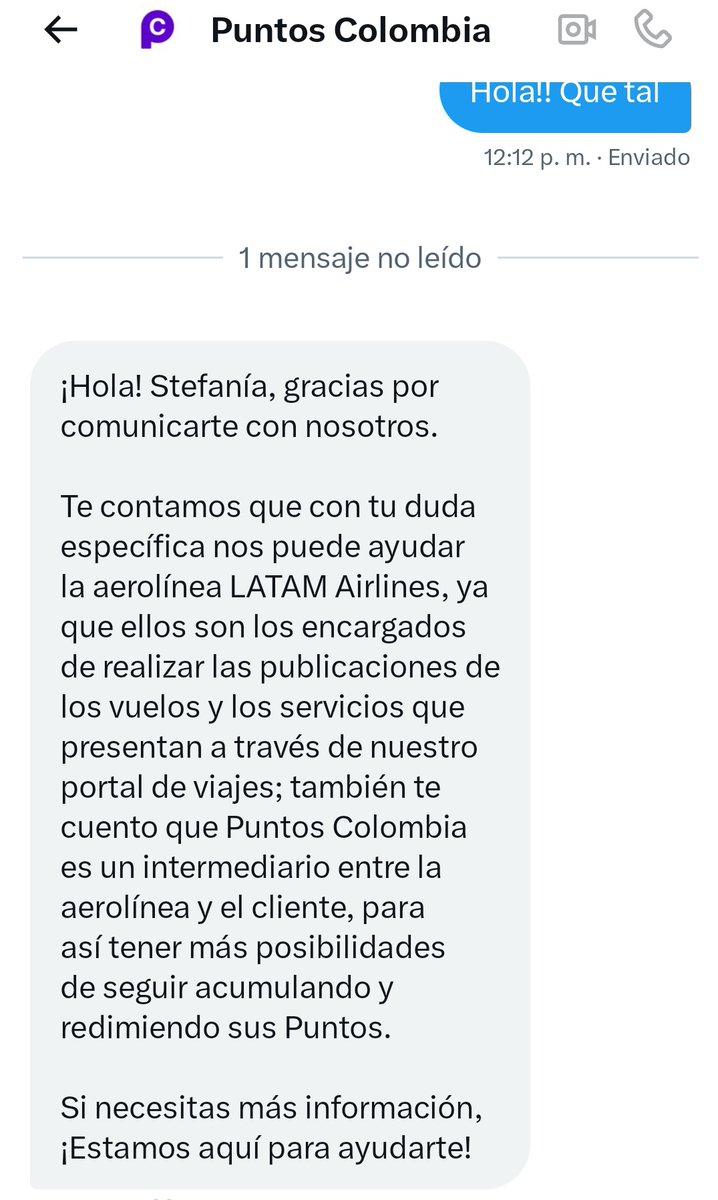 troncouso's tweet photo. @puntoscolombia Según la respuesta de @puntoscolombia, señores @LATAM_CO entonces uds me aclaran por favor? Por qué no puedo redimir un tiquete con los puntos colombia si lo están presentando? Esto no es legal @sicsuper https://t.co/e2QBEFkuyu