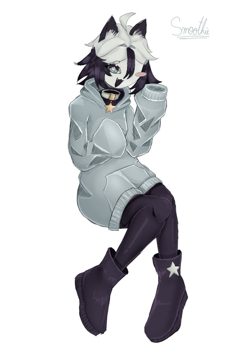 I'ma post this here too bc I sadly didn't draw anything in a while sobs

Oc by: @/sm00th_iecat