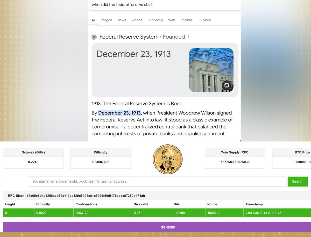realtrueog's tweet photo. Today RonPaulCoin turned 11 years old and the Federal Reserve turned 111 🎂 https://t.co/CEhE4e9W1e